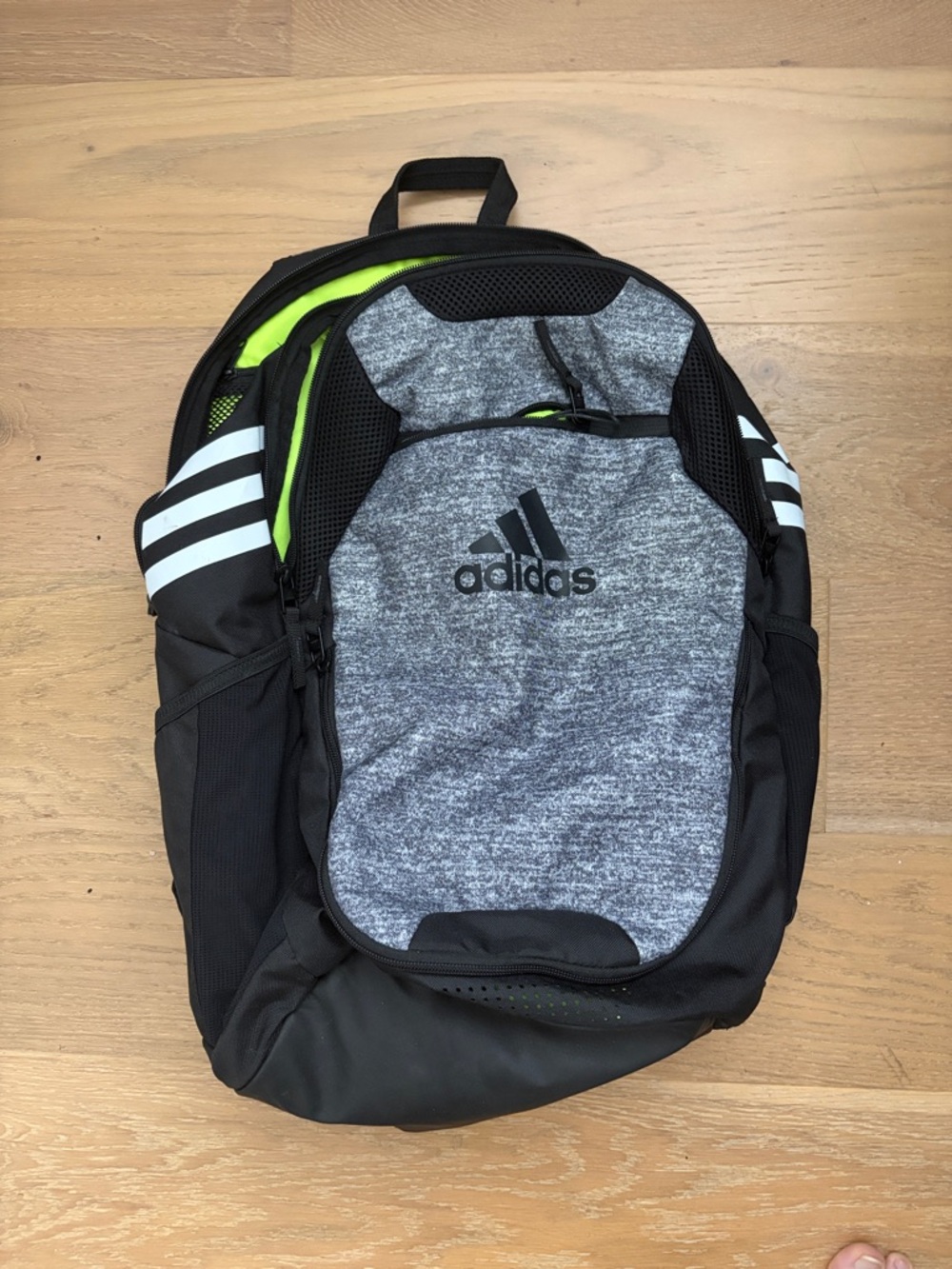 adidas Men's Black, Gray & Neon Backpack